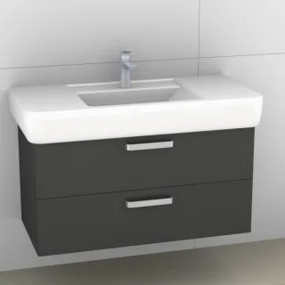Artiqua 413 Waschtischunterschrank für Renova Plan 122101, 122102 Anthrazit Glanz, 413-WU2L-K69-7065 413-WU2L-K69-7065-51