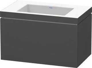 Duravit L-Cube c-bonded Set wandhängend Graphit Matt 800x480x500 mm - LC6917N4949 LC6917N4949