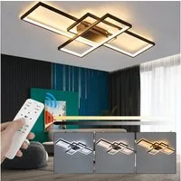 LETGOSPT Deckenleuchte 60W LED Deckenleuchte Dimmbar Modern Deckenlampe Wohnzimmerlampe 90cm, LED fest integriert, Kaltweiß, Naturweiß, Warmweiß, Geometrisch Wandlampe Multifunktional Deckenbeleuchtung