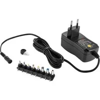 Poppstar Universal-Netzteil Universal-Netzteil (Output 3V 4,5V 5V 6V 7,5V 9V 12V DC 1,5A + 8 Stecker)