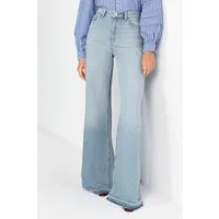 RICHROYAL Weite Jeans High Waist, leichter Used-Look