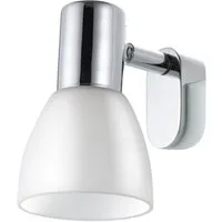 EGLO Spiegelleuchte STICKER Spiegellampe, Stahl und Glas, E14, IP20, Wandlampe, Lampe, ohne Leuchtmittel, Leuchtmittel wechselbar, Spiegelleuchte, L7,0 x H11,5, chrom, 1X40W - exkl.