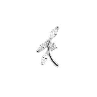 Luxenter Piercing mit funkelnden Zirkonia, veredelt mit 925er Sterlingsilber – Curat