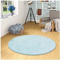 Pergamon Fellteppich Fellteppich Luxus Super Soft Plush Rund, Rund, Höhe: 25 mm