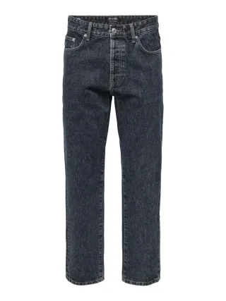 only & sons - Jeans - Onsedge Straight Ebony grau - Gr. - 32
