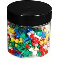EXACOMPTA Pinnnadel Blisterbox 200x Pinnwandnadeln Push Pins Ø10mm 10mm sortiert 14769E, Accessoires