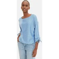 TOM TAILOR Denim 3/4-Arm-Shirt (1-tlg) Drapiert/gerafft