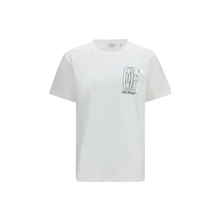 Off-White Weißes Baumwoll-T-Shirt