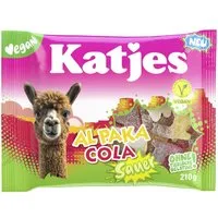 KATJES Süßigkeit, Katjes Al Paka Cola sauer Fruchtgummi mit Cola Geschmack Packung 210g