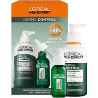 L'ORÉAL PARIS MEN EXPERT Hautreinigungs-Set DERMA CONTROL GESCHENKSET REINIGUNGSGEL & SERUM, bekämpft Unreinheiten effektiv und beugt neue vor.
