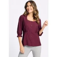 Sieh an! Klassische Bluse 3/4-Arm-Bluse
