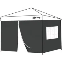Sekey Pavillonseitenteil 2er Set Pavillon Seitenteile Seitenwand für Faltpavillon 300 x 300 cm, Mit Reißverschluss, mit Fenster / auch für 300 x 600 cm, 300 x 900 cm