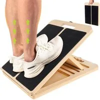 SURFOU Balanceboard Holz Slant Board Wadendehner, klappbar mit 5 Winkeln & Tragegriff, Schrägbrett für Kniebeugen & Muskeldehnung, ideal für Zuhause