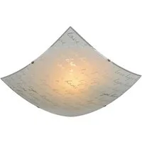 TRIO Leuchten LED Deckenleuchte, Dimmfunktion, LED wechselbar, Warmweiß, flach-e Treppenhaus Deckenschalen mit Glas Lampenschirm Weiß, 40x 40cm