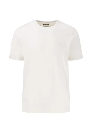 FYNCH-HATTON - O-Neck, Cotton Linen Shortsleeve new offwhite - Gr. - XL