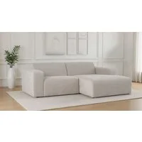 OTTO home Ecksofa Koa, 228 cm, L-Form, Modulsofa in Cord, Chenille, Struktur, Webstoff, Designsofa, weicher Lounge-Sitzkomfort, Welleunterfederung, bodentief