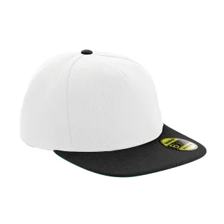 Beechfield - "Original" Snapback Mütze Flacher Schirm für Herren/Damen Unisex (Weiß/Schwarz)