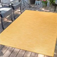 Carpet City Outdoorteppich PALM 2778, rechteckig, Höhe: 5 mm, Läufer, Wetterfest & UV-beständig, für Balkon, Terrasse, Küche, flach