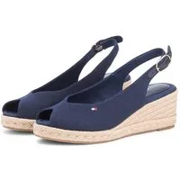 Tommy Hilfiger MID WEDGE ESPAD SLINGBACK Keilsandalette Sommerschuh, Riemchensandale mit Flaggen-Stickerei