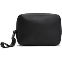 Tommy Hilfiger Kulturbeutel TH FOUNDATION WASHBAG, Unisex Kosmetikbeutel, Minibag mit Handschlaufe