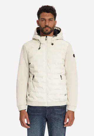 No Excess - Jacket Short Fit Sealed Hooded Knitted Mix stone - Gr. - M