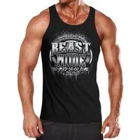 MoonWorks Tanktop Herren Tank-Top Beast Mode Moonworks® mit Print