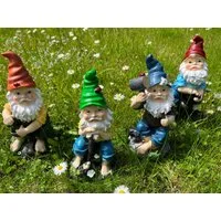 Geschenk-Himmel Gartenzwerg 4er-Set schöne Gartenzwerge lustige GNOME für Haus und Garten ca.22 cm, (1 St)