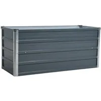 ESTEXO Hochbeet Metall Blumenbeet 100x40x45 cm Grau Pflanzbeet Gemüsebeet Pflanzkast