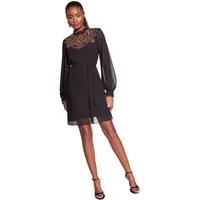 LIPSY Minikleid Lipsy Verziertes langärmeliges Minikleid, Regular (1-tlg)