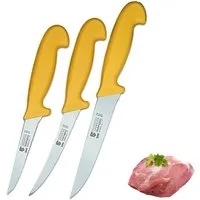 SMI Kochmesser 3-tlg Küchenmesser set Solingen Metzgermesser 5+6 zoll Ausbeinmesser