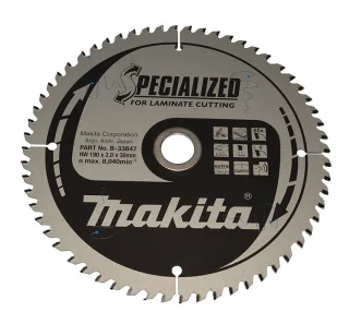 Makita SPECIALIZED Sägeb.190x20x60Z, 190x20 mm - 60 Zähne - B-33847
