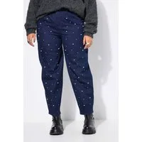 Studio Untold Regular-fit-Jeans Ballonjeans Wide Ballon Legs High Waist Zierperlen