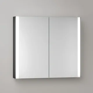 KEUCO Royal Atlas LED Spiegelschrank 80 x 71 x 12,7 cm mit 2 Türen, Aufputz 211201450018
