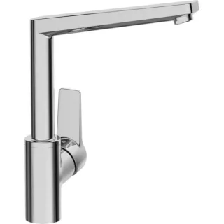 Hansa Küchenarmatur Hansatwist 09202203 chrom, schwenkbarer Auslauf, Vollhebel