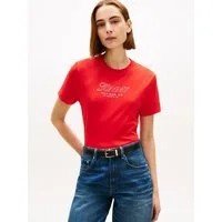 Tommy Hilfiger Kurzarmshirt TILT GRAPHIC REG C-NK SS TEE mit großem Logo-Print