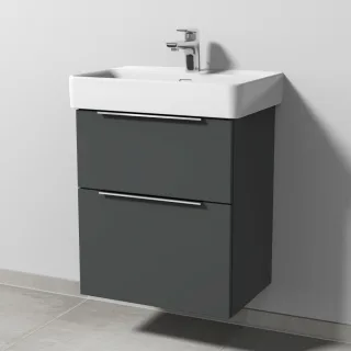 Sanipa 3way Waschtischunterbau zu Laufen Pro S Waschtisch mit 2 Auszügen, Anthrazit-Matt UM78522