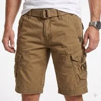 Geographical Norway Cargoshorts kurze Hose aus Baumwolle, Sommer-Bermuda (1-tlg) Herrenshorts mit Gürtel Größe S bis 5XL
