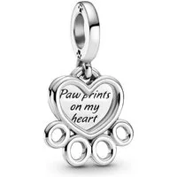 Pandora Kettenanhänger Pandora Herzen & Pfotenabdruck Charm-Anhänger 799360C00 Anhänger