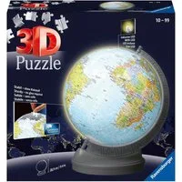 Ravensburger 3D-Puzzle Globus mit Licht, 540 Puzzleteile, mit LED-Modul, Made in Europe