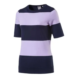 Puma - Pullover Top für Damen, Emblem, kurzärmlig (Marine/Violett)