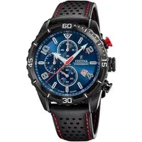 Festina Chronograph F20519/2, Armbanduhr, Quarzuhr, Herrenuhr, Stoppfunktion, Lederarmband
