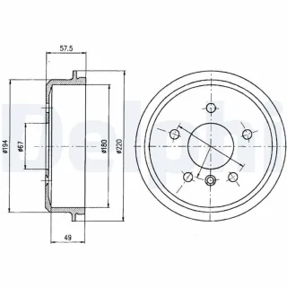 Delphi BREMSTROMMEL Mercedes A-Klasse W168