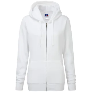 Russell Ladies Premium Authentic Zipped Hoodie (3-Lagen-Gewebe) (Weiß)