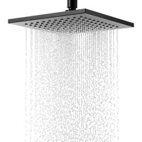 Oihpaw Regenduschkopf 8 Zoll (200mm) aus Edelstahl 304,360° verstellbar mit Anti-Kalk-Düsen, (1-tlg), G1/2-Anschluss, einfache Montage, Badezimmerzubehör