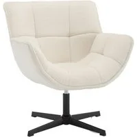 WAHSON OFFICE CHAIRS Loungesessel Armlehnstuhl Sessel aus PU-Leder, drehbar mit Metallbeinen