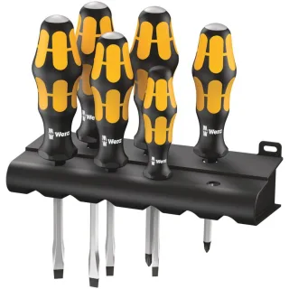 Wera 932/918/6 Schraubendrehersatz Kraftform Wera: Der Schraubmeißel + Rack, 6-teilig - 05018287001