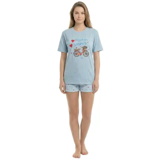 Damen Sommer Kurzarm Baumwollpyjama KL40000