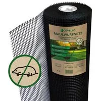 Covello Maulwurfgitter Maulwurfnetz Premium Line 35g/m² Maulwurfschutz Laubschutznetz, 5000x100x0,02 cm, 50m x 1m = 50m², Teichnetz Gartennetz Vogelschutznetz Wühlmausschutz Maulwurfsperre, verschiedene Längen und Breiten wählbar