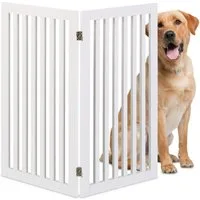 relaxdays Universalschutzgitter Freistehendes Hundeabsperrgitter (1 St), weiß