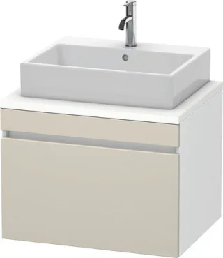 Duravit DuraStyle Konsolenwaschtischunterbau wandhängend Taupe & Weiß Matt 700x548x512 mm - DS531109 DS531109118